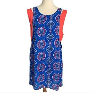 Umgee Sundress Blue/Orange Aztec Design